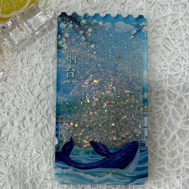 Ímãs de geladeira de acrilhar líquidos glitter